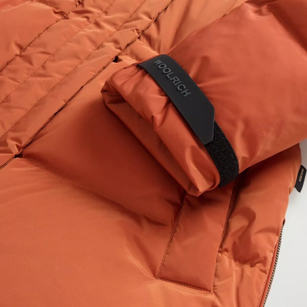 Woolrich Alsea Stretch Nylon Down Jacket with Removable Hood Size S - Picture 8 of 8